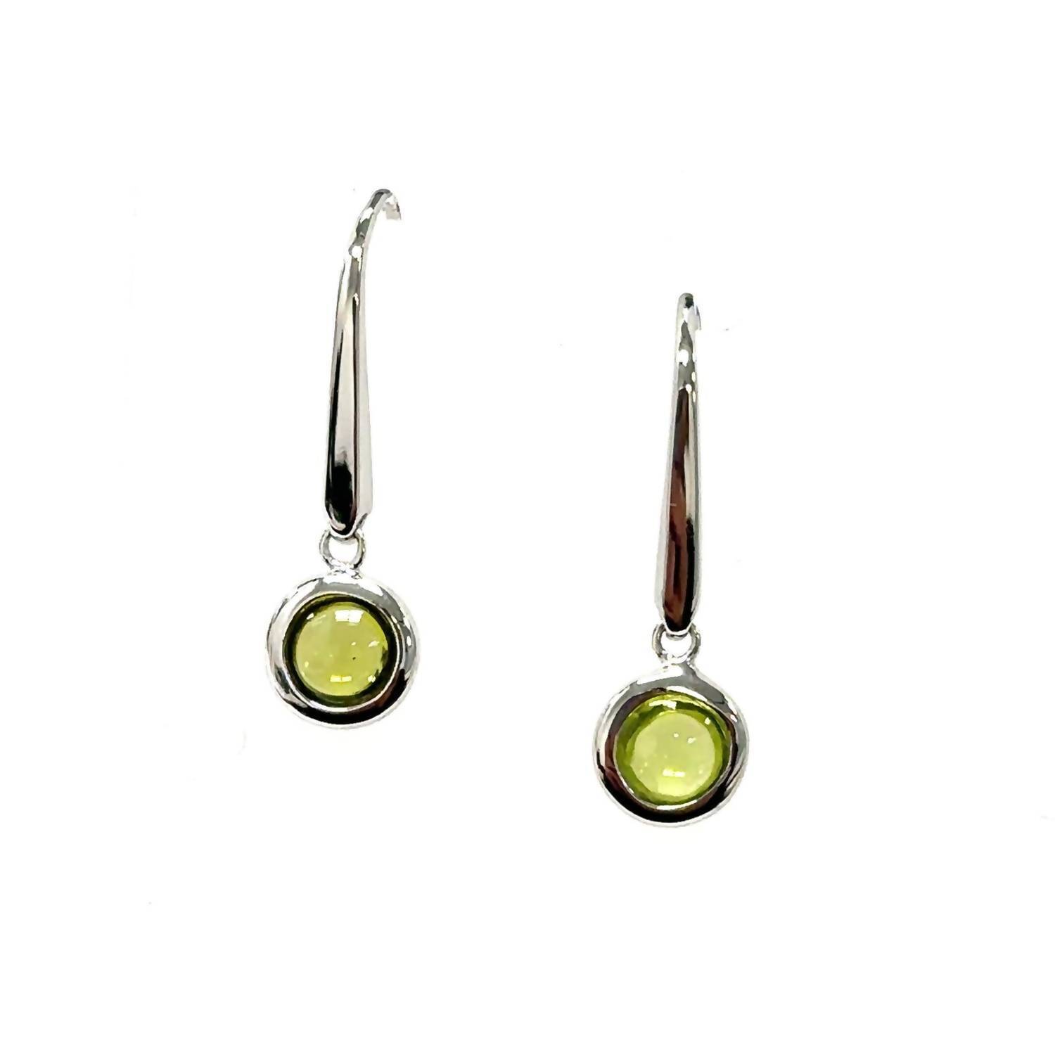 New Aamiaa Color Candy Collection Earrings With 5mm Round Peridot In Silver/14k
